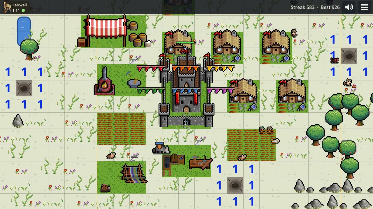 A frame from the gameplay clip: Fairwell at Midsummer